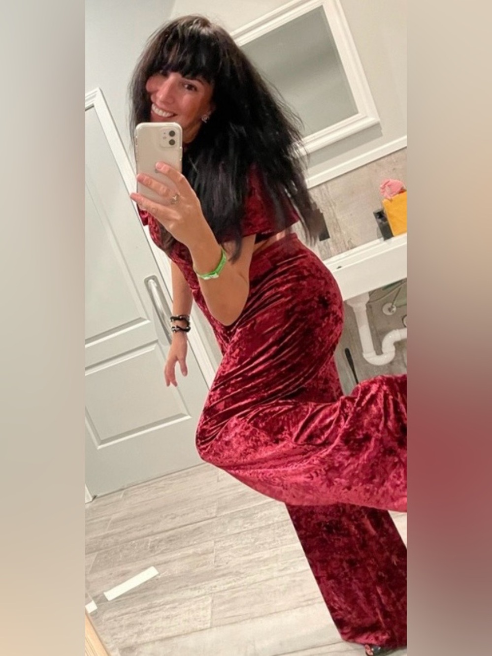 LULUS Midnight Moments Velvet Cutout Jumpsuit